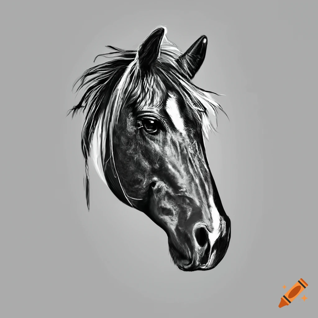horse head sketch