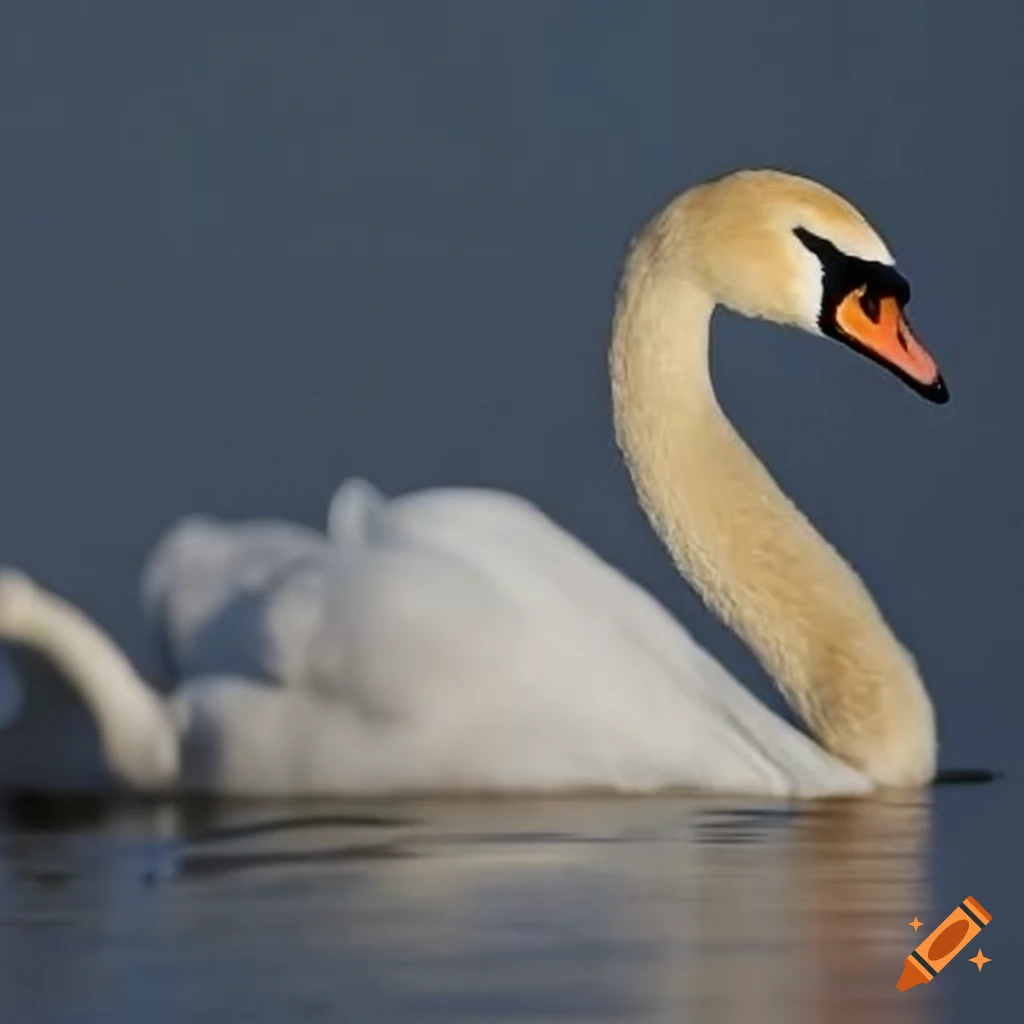 close-up of a mute swan