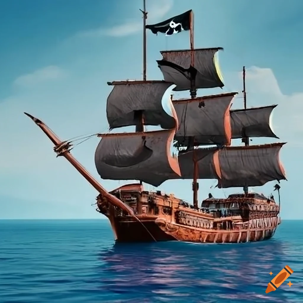 illustration of a pirate ship