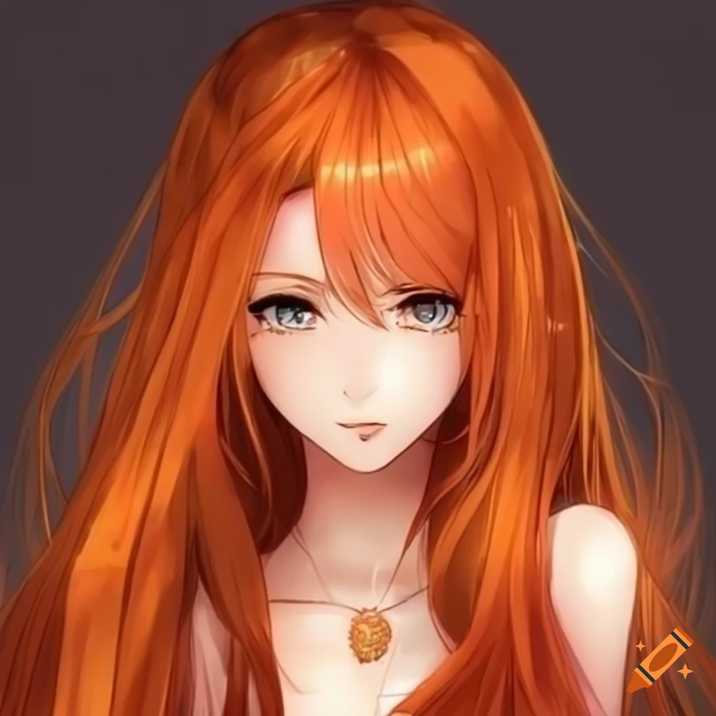 anime girl with long orange hair named Kristina Villamizar