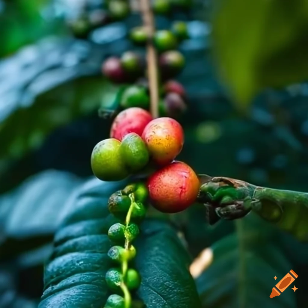 Coffee farm panoramic view on Craiyon