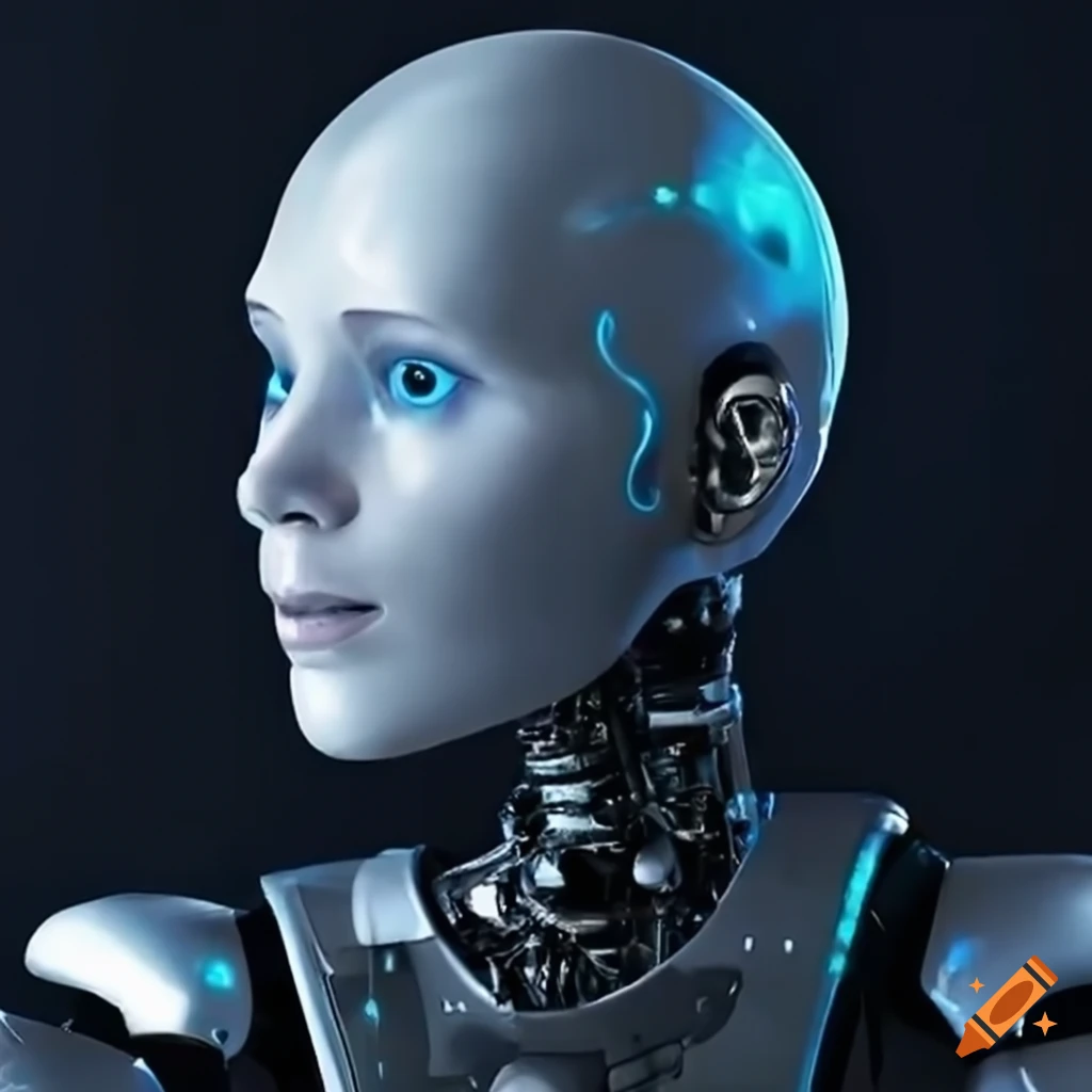 image of a futuristic humanoid robot
