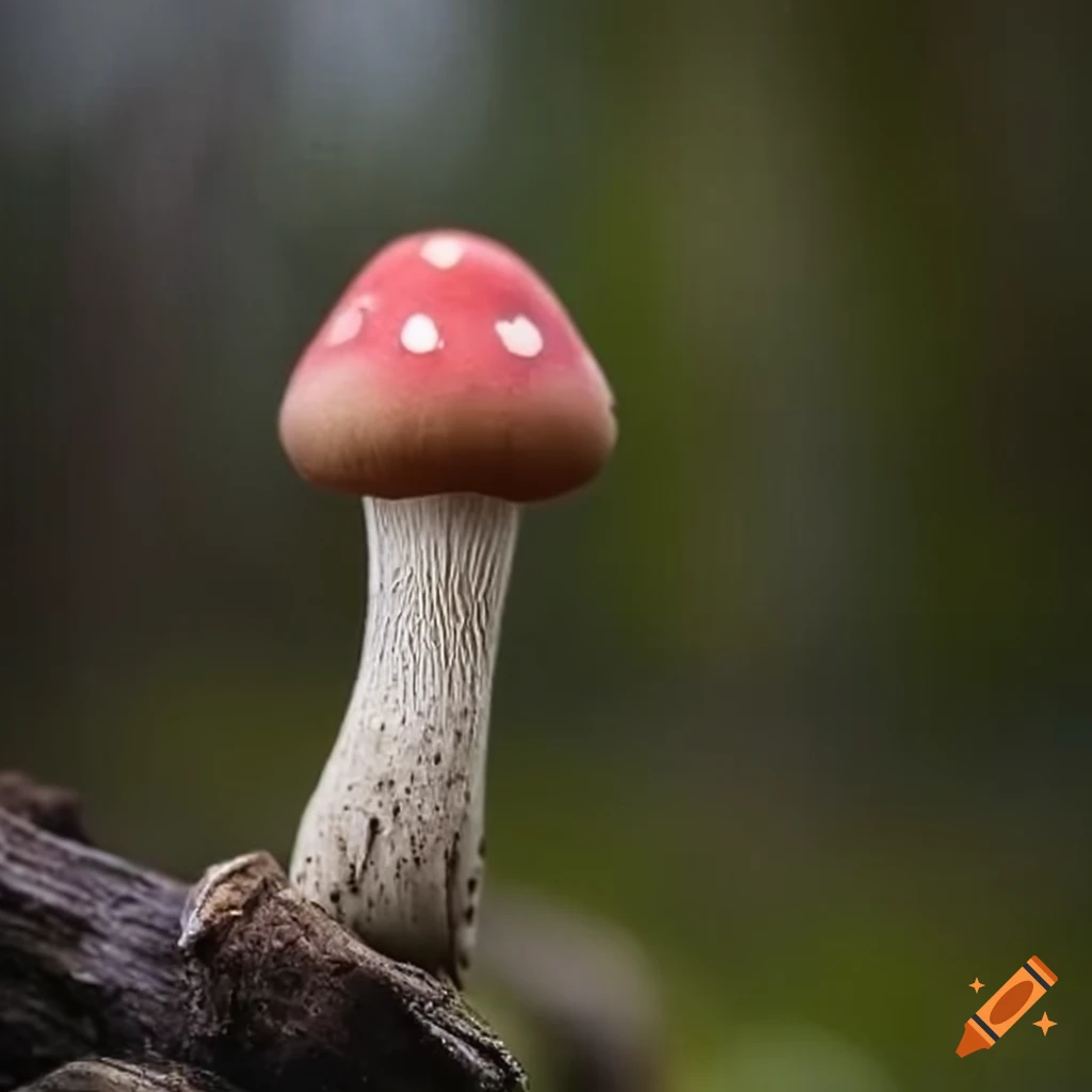 close-up of a mushroom-shaped tree bud