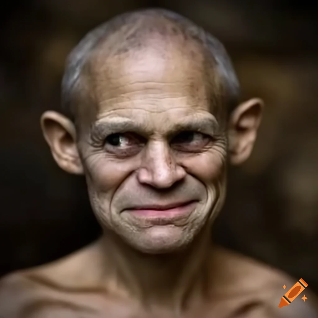 Portrait of jim jordan resembling smeagol on craiyon