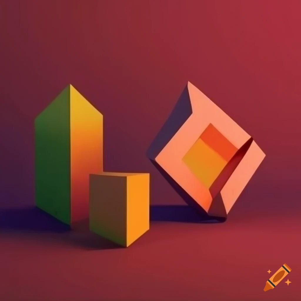 abstract 3d geometric illustration