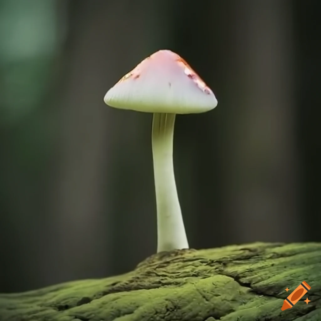 Close-up of a mushroom-shaped tree bud on Craiyon