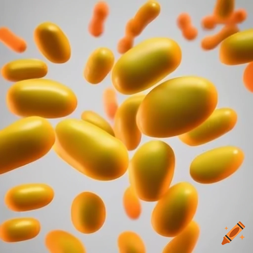 floating yellow and orange adipocytes