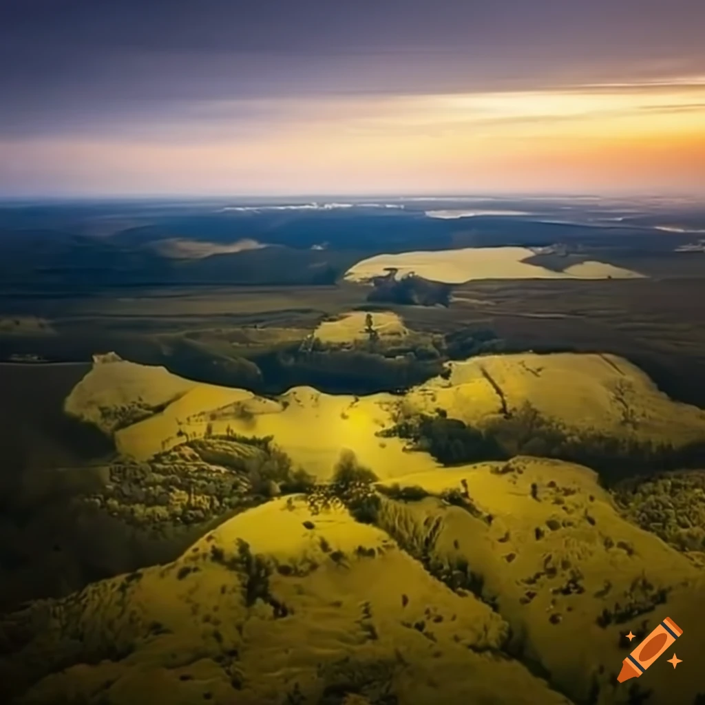 Aerial view of vast landscape on Craiyon Aerial view of vast landscape on Craiyon