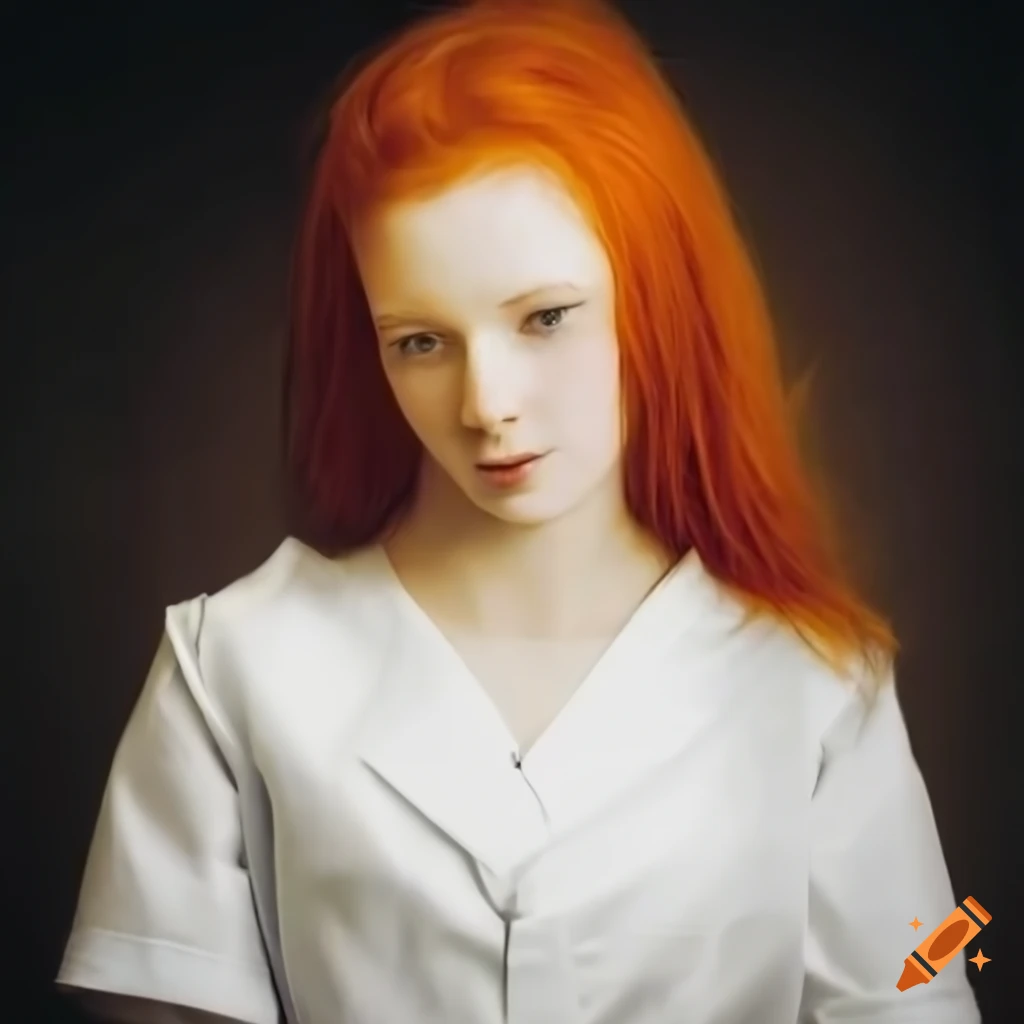 realistic depiction of a young female nurse in a hospital