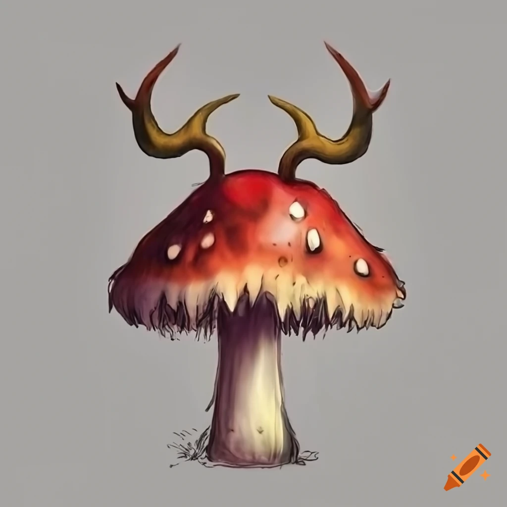 Full body concept art for a nacre colored mushroom humanoid monster