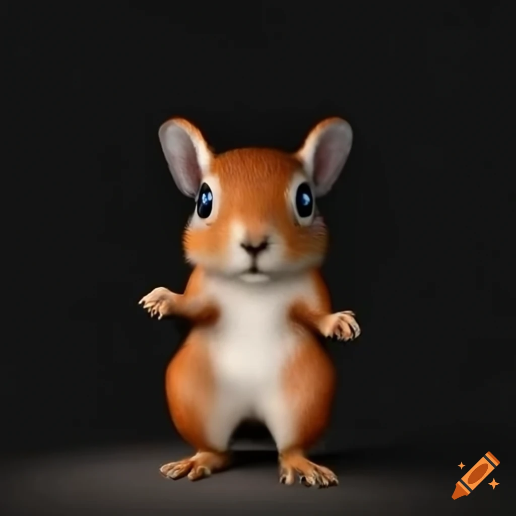 3d cute squirrel