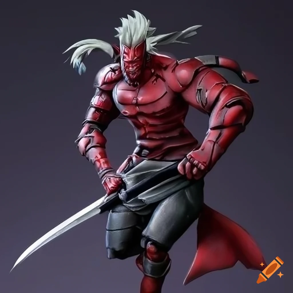 Artwork of trigon fusion orochimaru with a sword on Craiyon