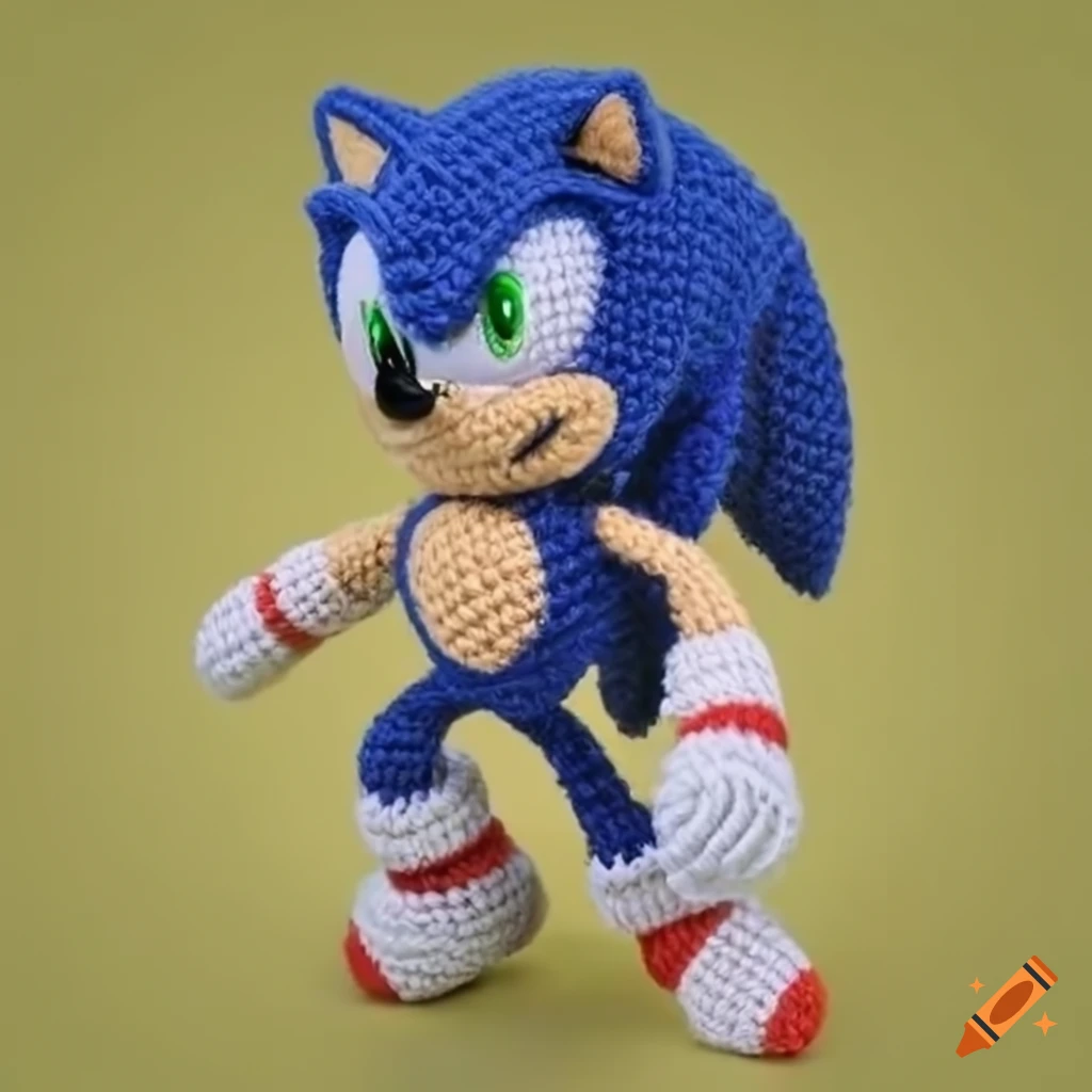 Crochet Doll Of Sonic The Hedgehog On