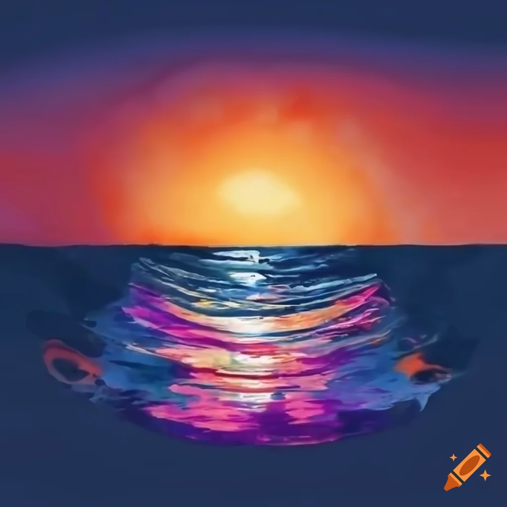 Ocean Sunset With Dark Sky And Orange Reflections On Craiyon ocean-sunset-with-dark-sky-and-orange-reflections-on-craiyon