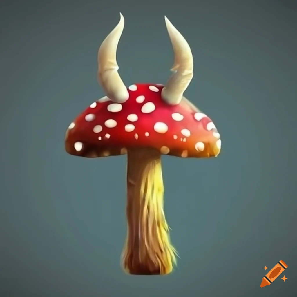 image of a horned furry mushroom