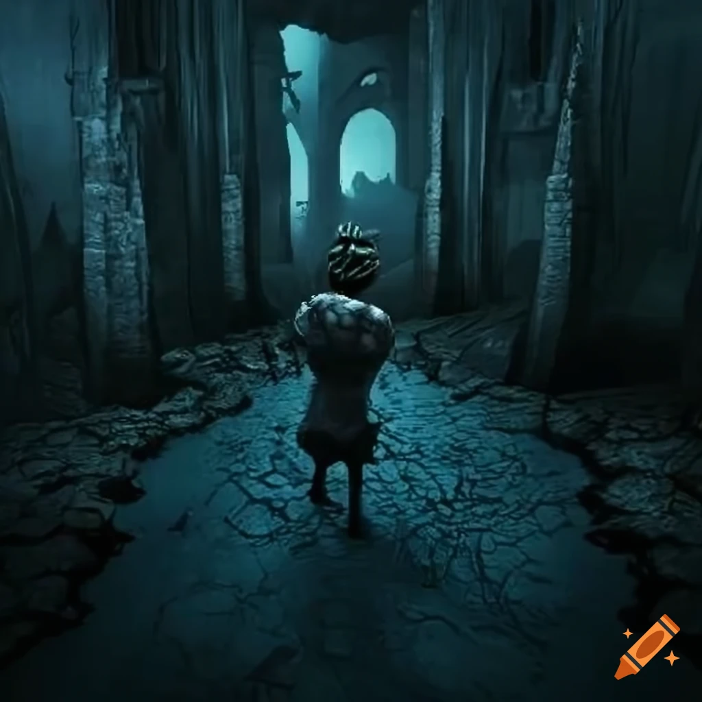 Concept art of a random spawn point on Craiyon