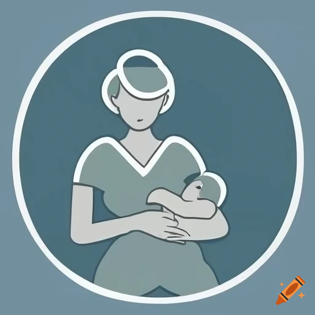 illustration of a nurse breastfeeding