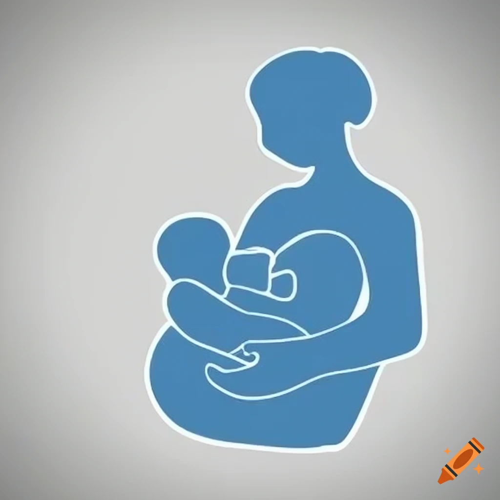 icon illustration of a nurse breastfeeding