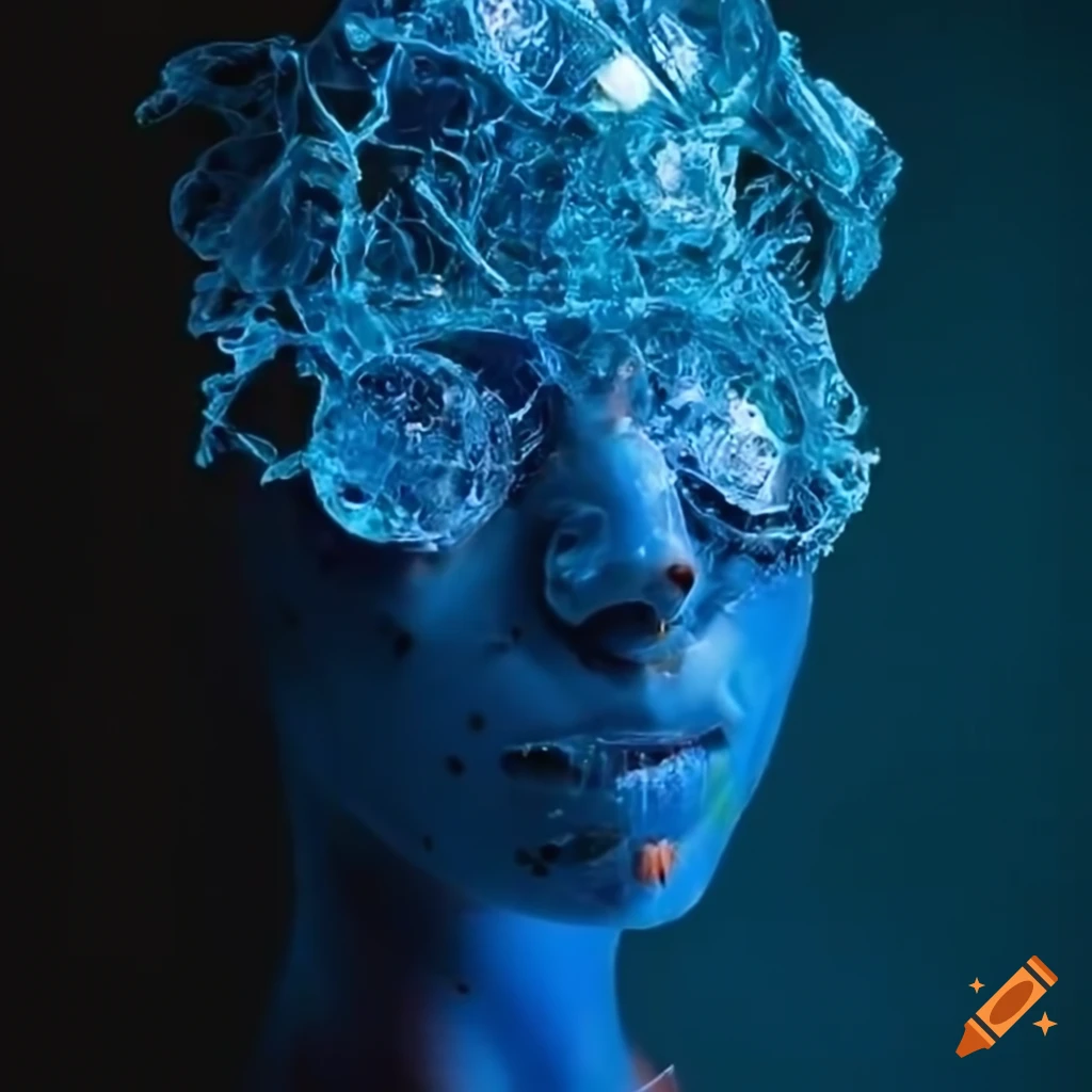 Sculpture of a human made of plastic