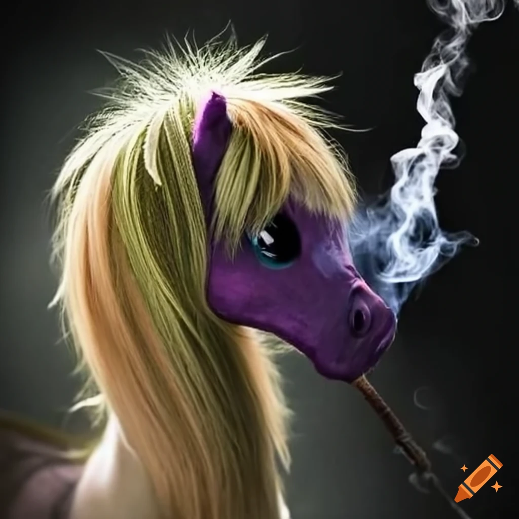 cartoon of ponies enjoying a smoke