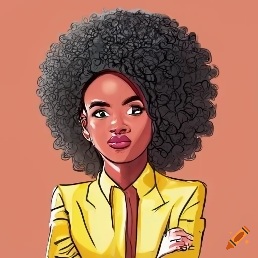  Artistic illustration of a confident woman in professional attire