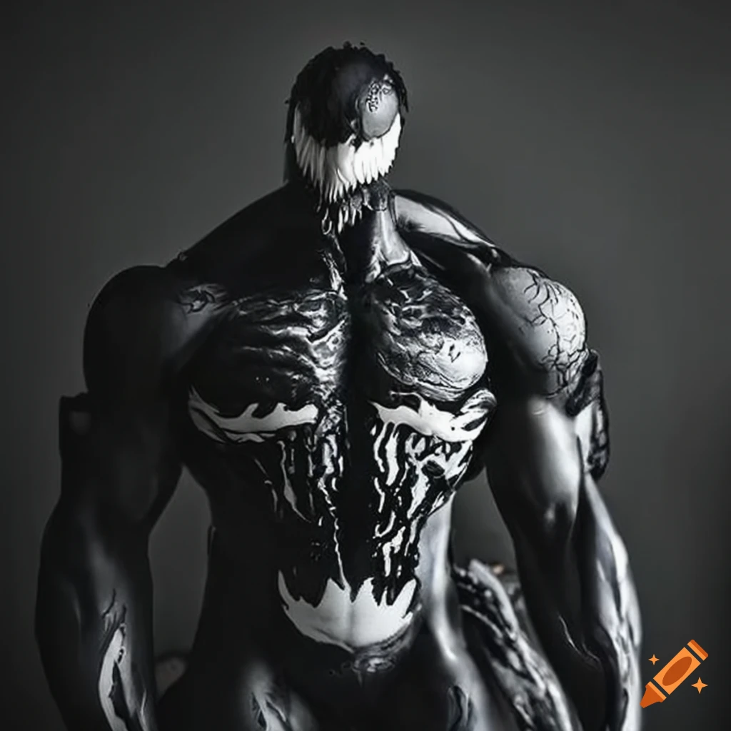 Image of the powerful venom symbiote on Craiyon