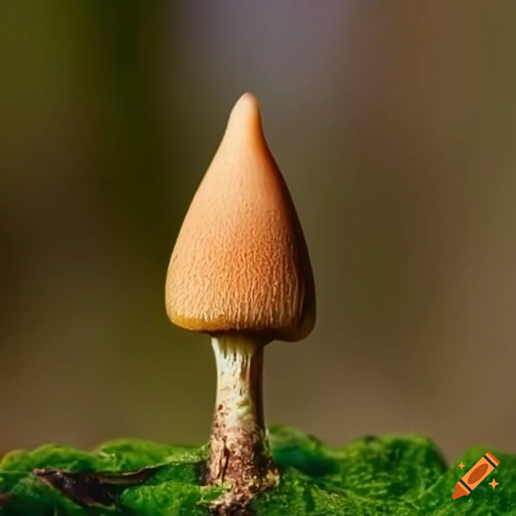close-up of a mushroom-shaped tree bud