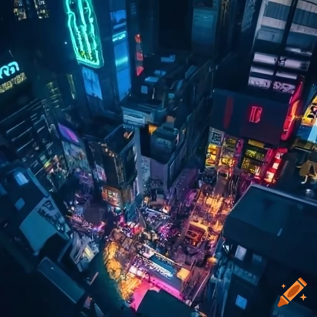 lofi urban scene of a person in Tokyo overlooking Shibuya crossing
