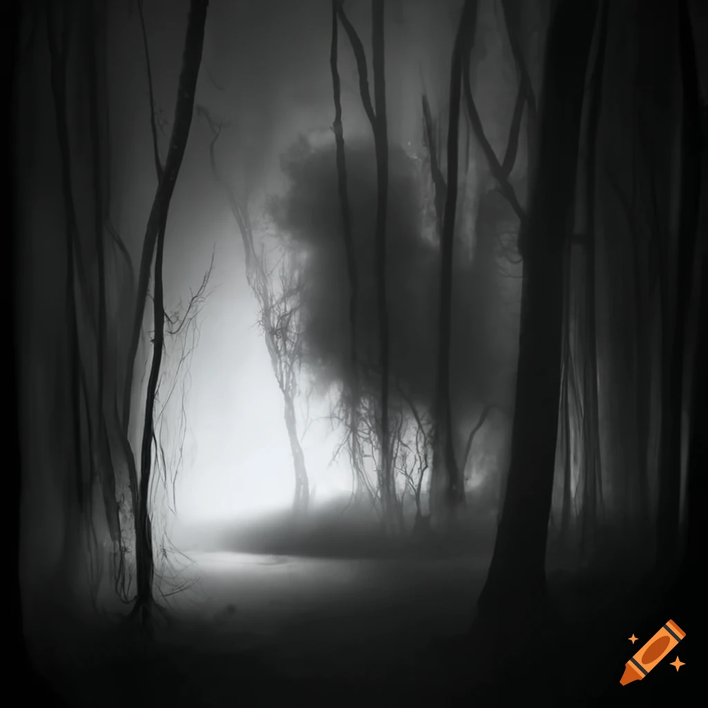 image of a beautiful and contrasting nightmare-like nature