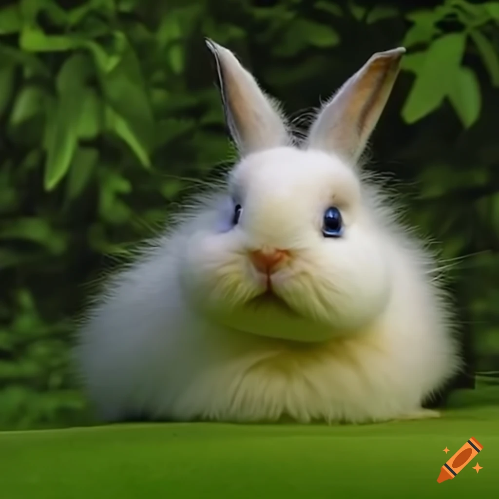 Fluffy cute bunny on Craiyon
