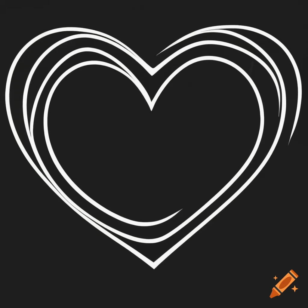 Bad Bunny Black and white heart logo – WandaKreates