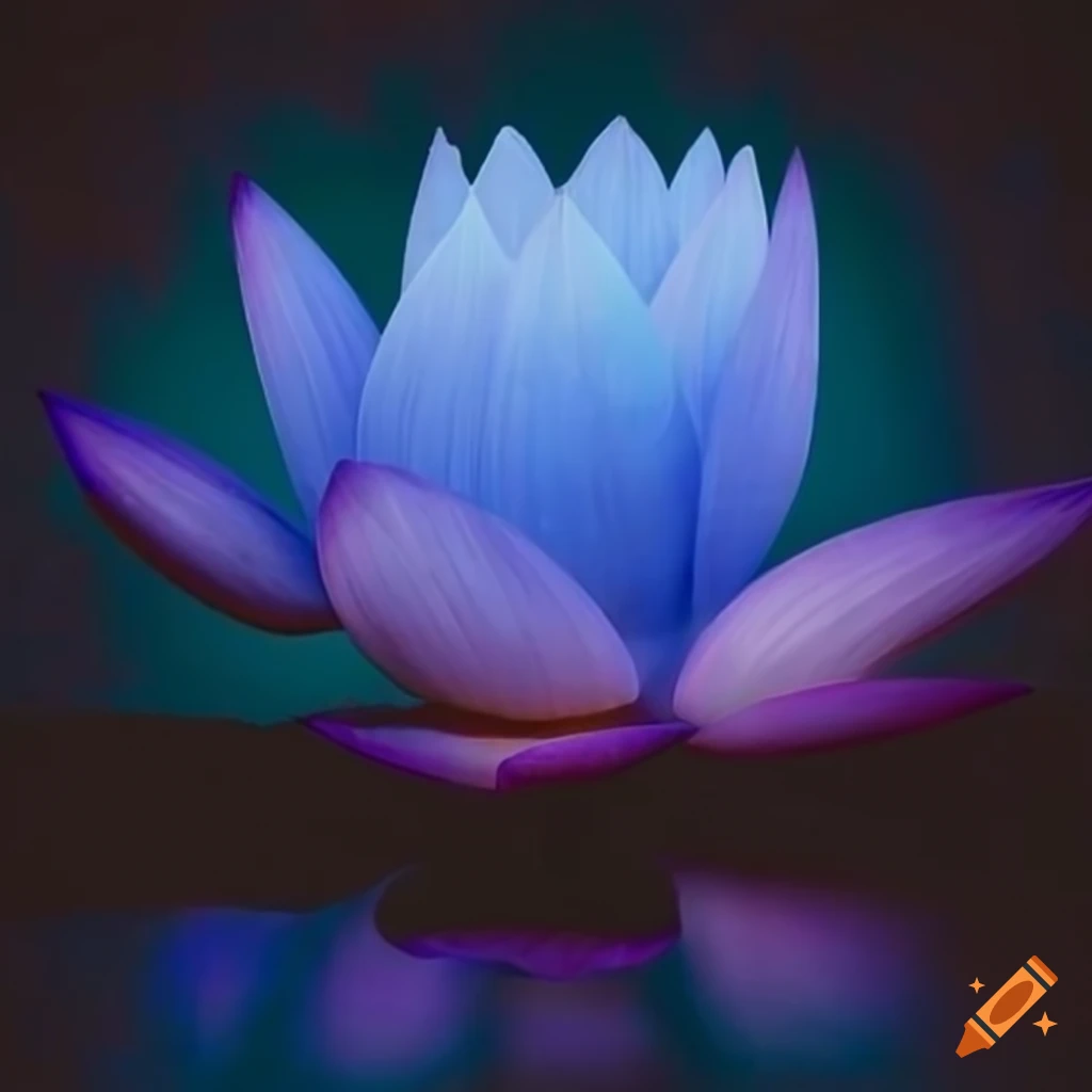 blue lotus flowers in a magical world