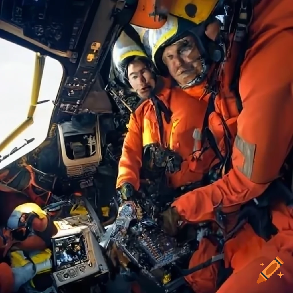 helicopter rescue crew ready for disaster response