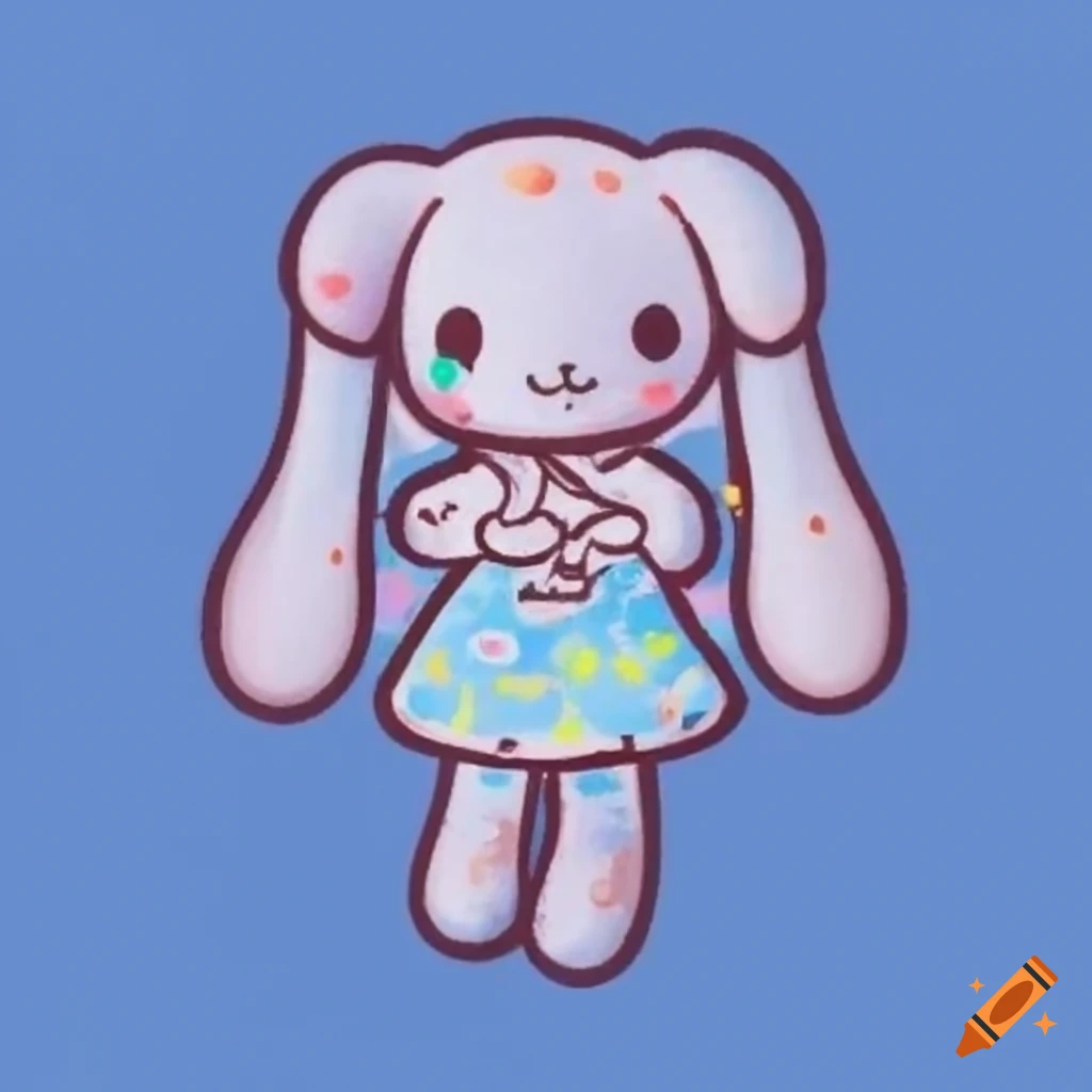 cute illustration of a cinnamoroll-inspired character
