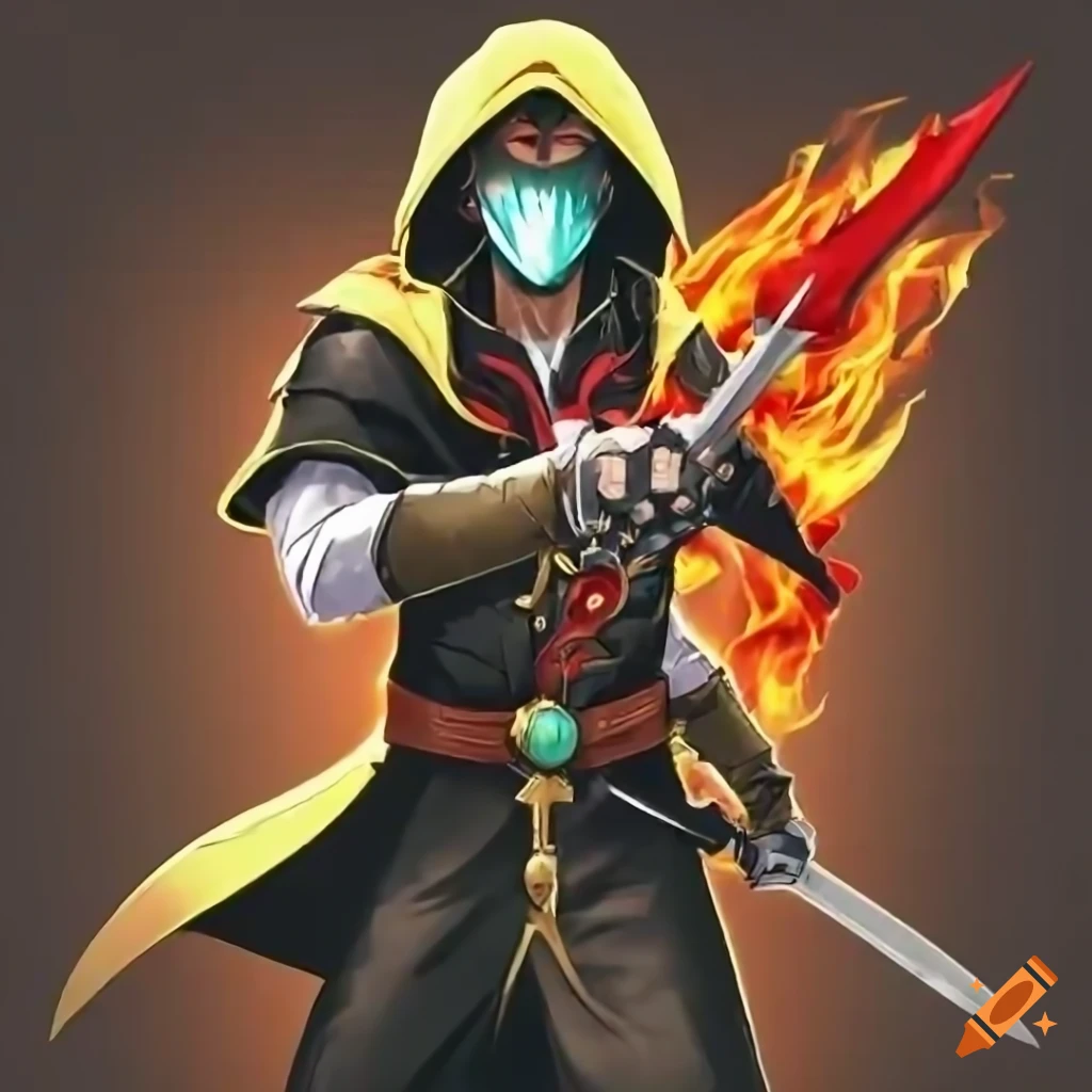 anime character named Doc with a sword and firebolt