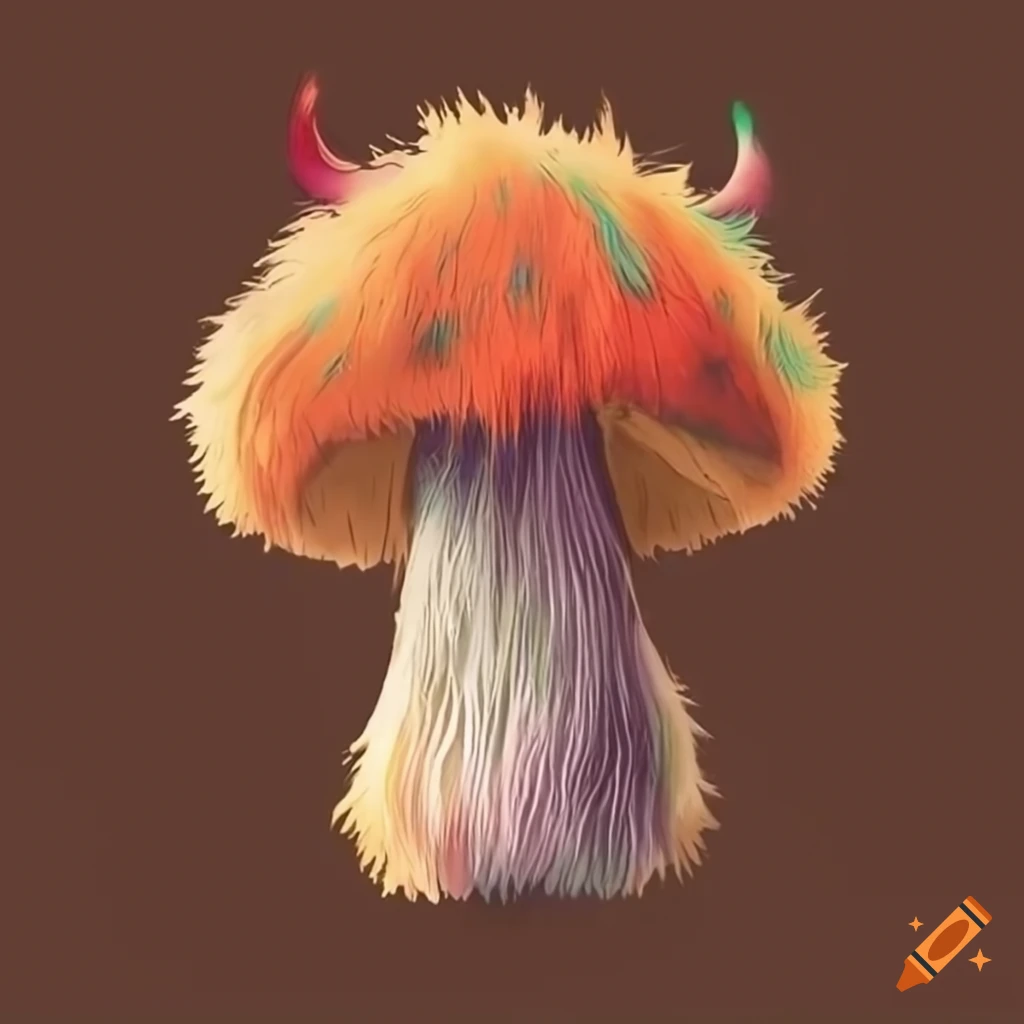 image of a furry mushroom with horns
