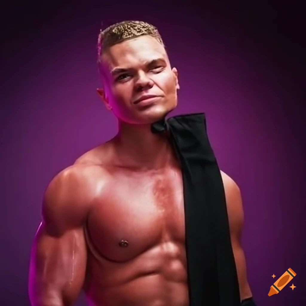Tyson Kidd posing in pink and black outfit
