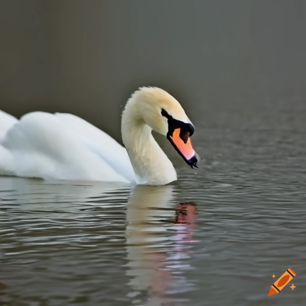 close-up of a mute swan