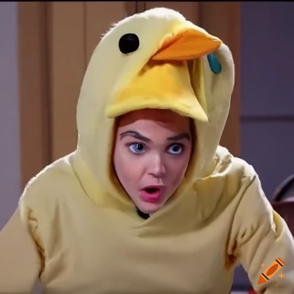 Sheldon cooper in a duck costume