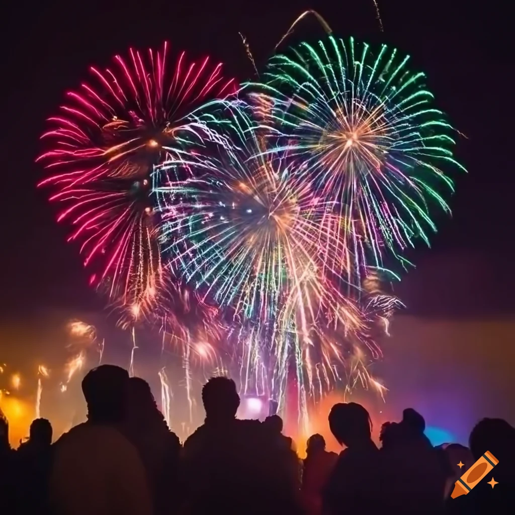 Vibrant Fireworks Illuminating The Night Sky vibrant-fireworks-illuminating-the-night-sky