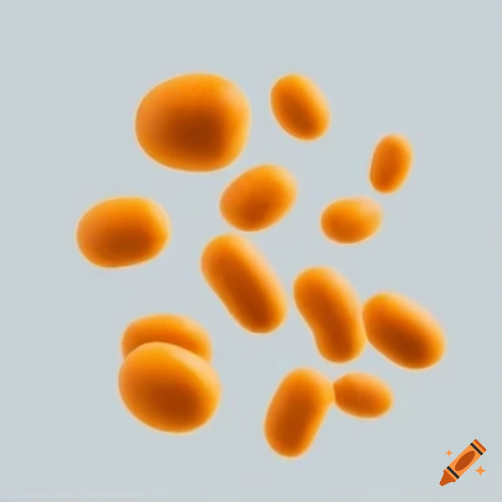 floating yellow and orange adipocytes