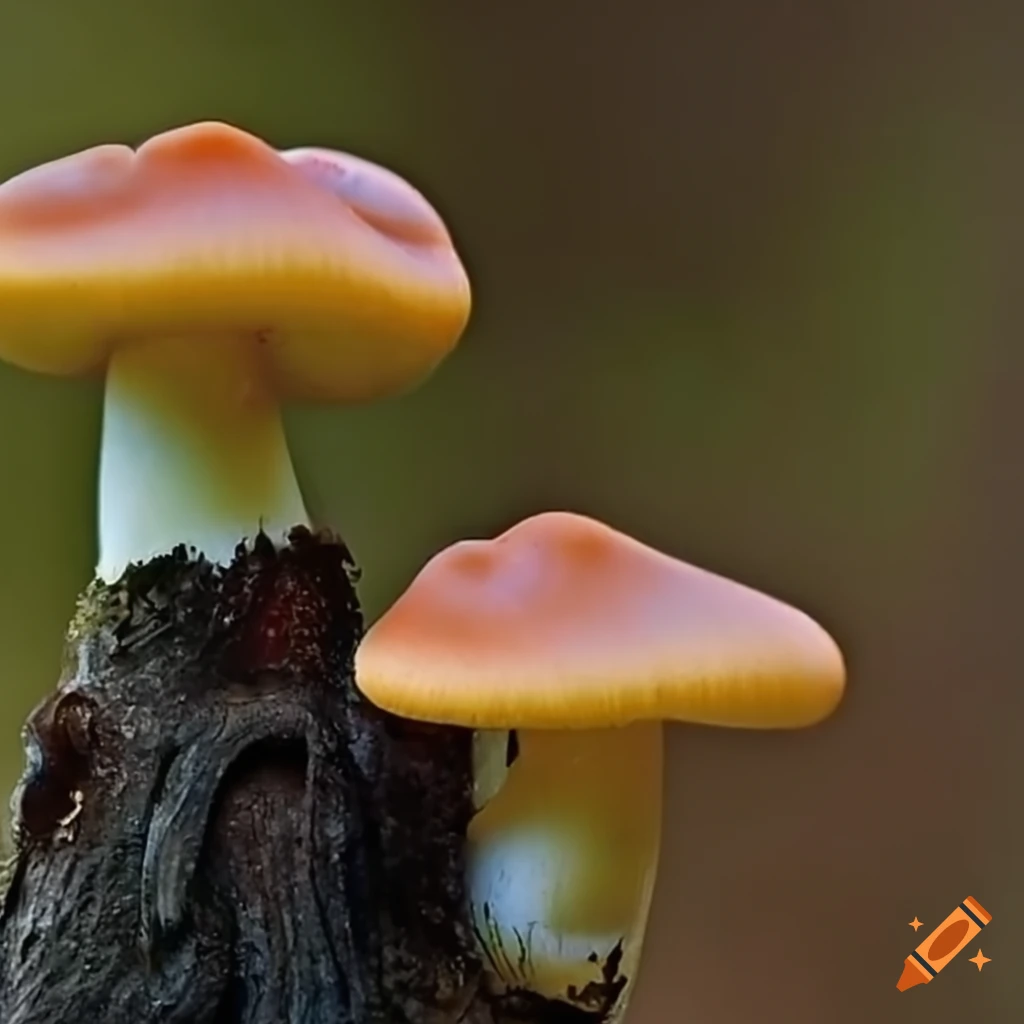 close-up of a mushroom-shaped tree bud