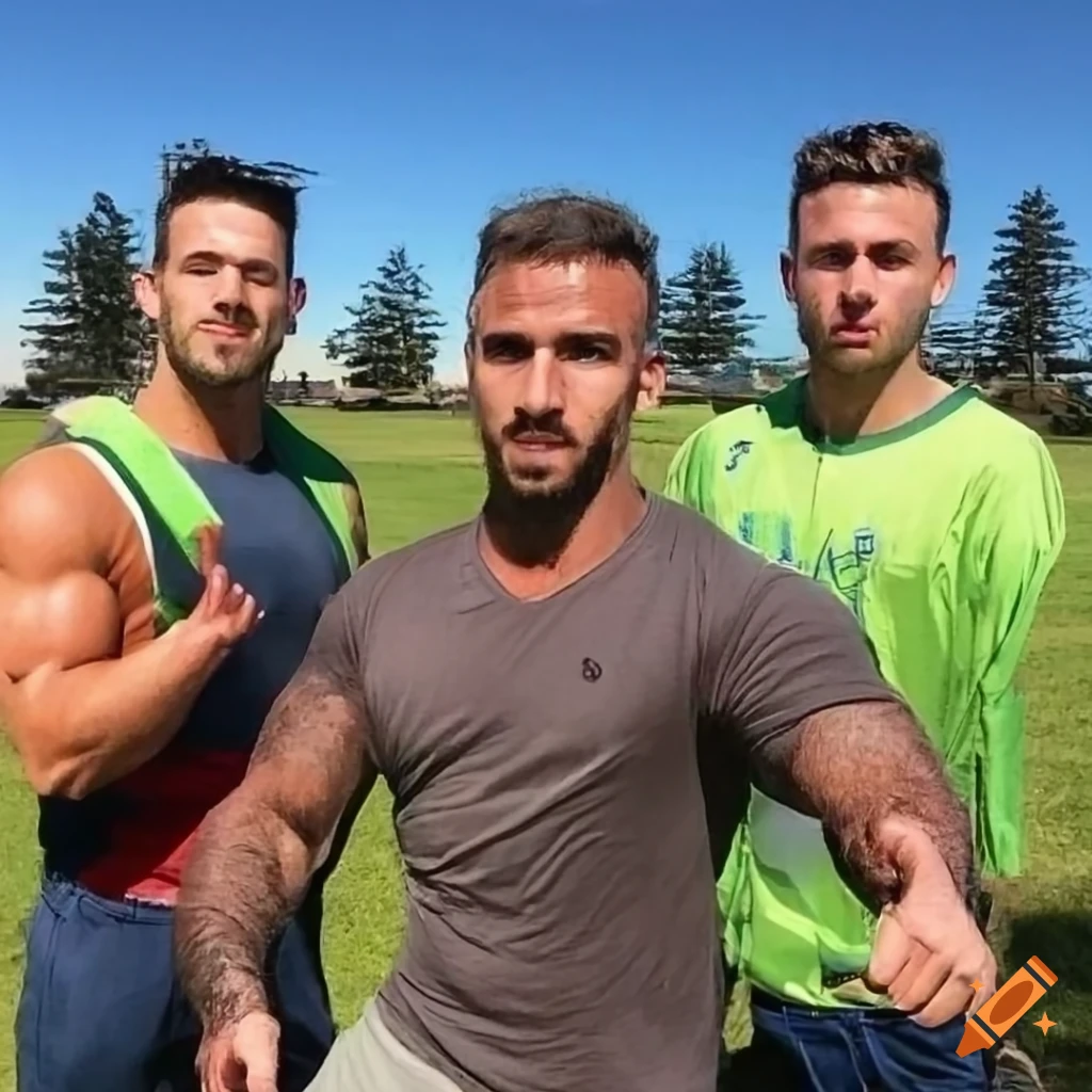 group selfie of construction workers