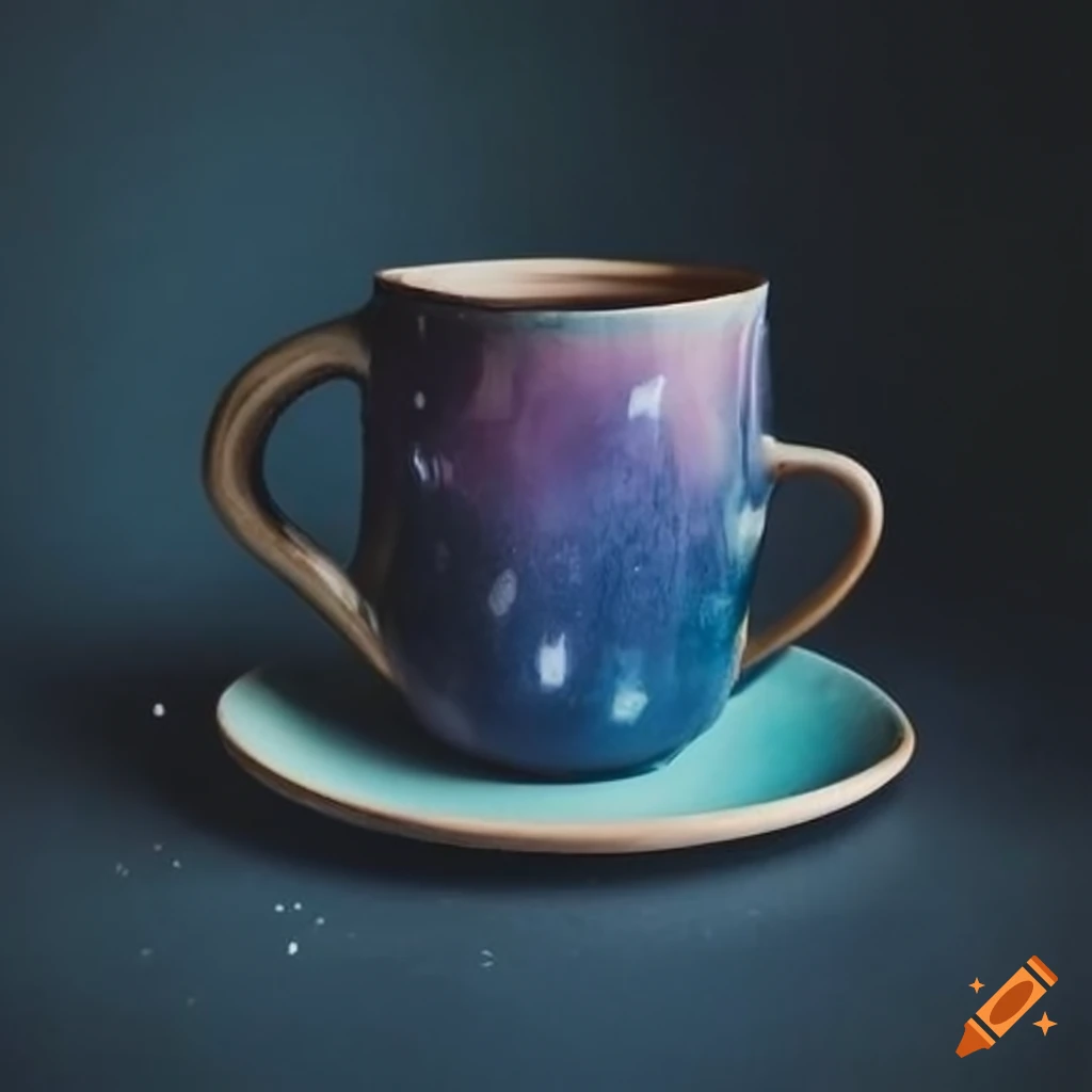 ceramic cup inspired by starry sky
