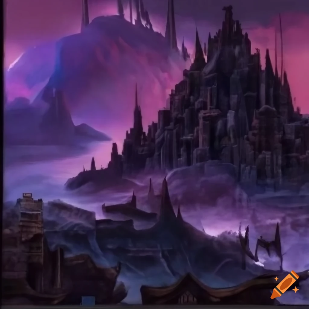 landscape photo of Grixis from Magic the Gathering