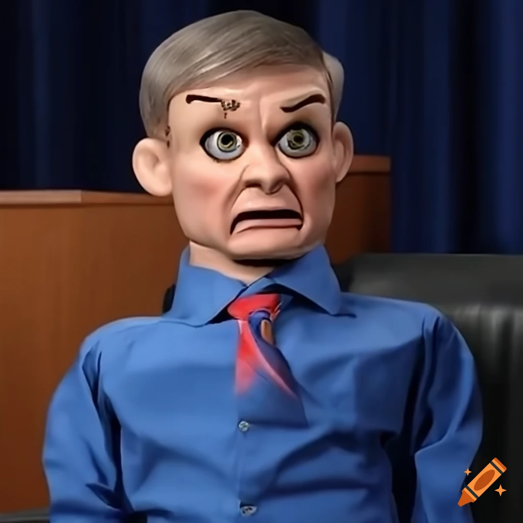Jim jordan with a ventriloquist dummy in congress