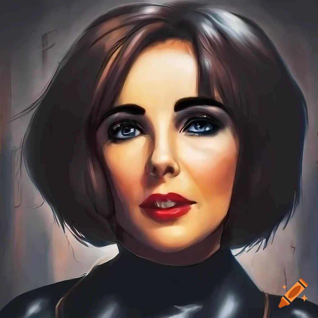 comic book art of a confident woman in a shopping mall