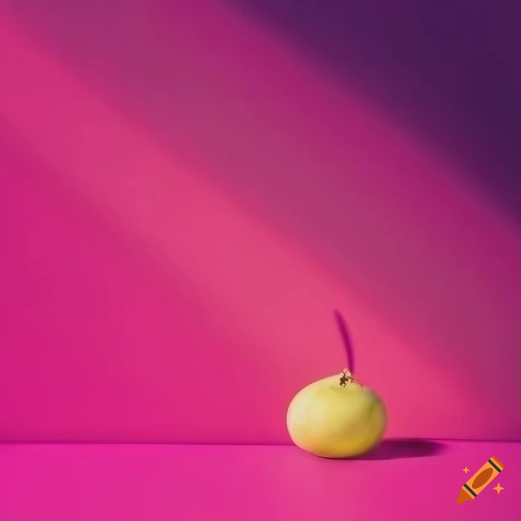minimalistic still life with bold shadows and vibrant colors