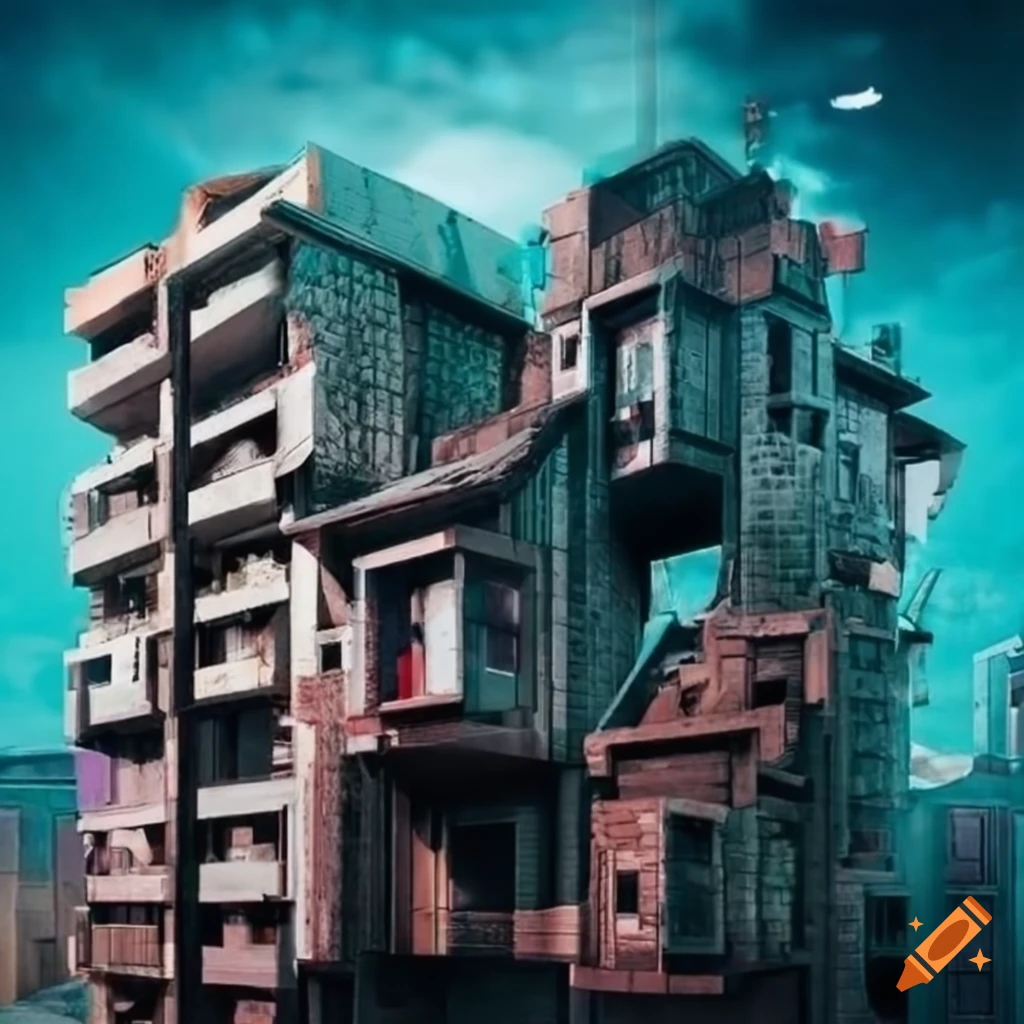 image-of-a-futuristic-housing-estate-made-of-recycled-materials