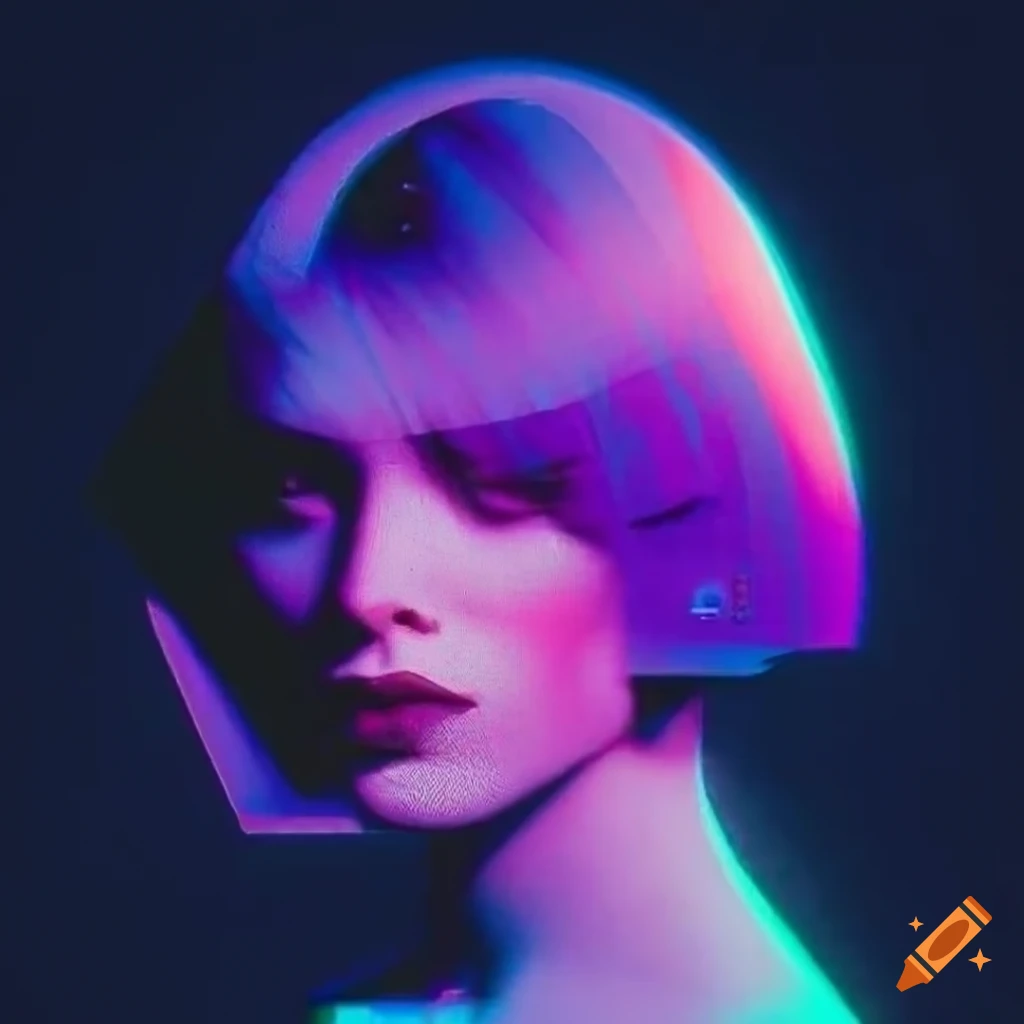 Glitch Art Of A Model With Retro Style On Craiyon
